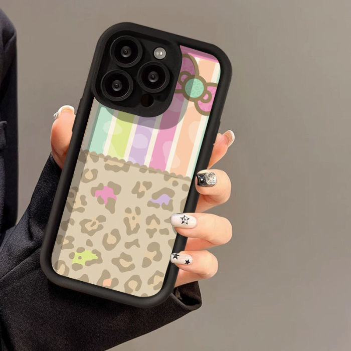 For iPhone 17 Air 17 Pro Max 16 15 14 13 12 11 XR Phone Case Color Leopard Print