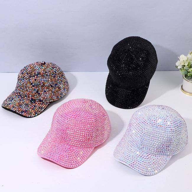 Adjustable Casual Sun-Proof Baseball Cap Stylish Hat Rhinestone Personalized Hat