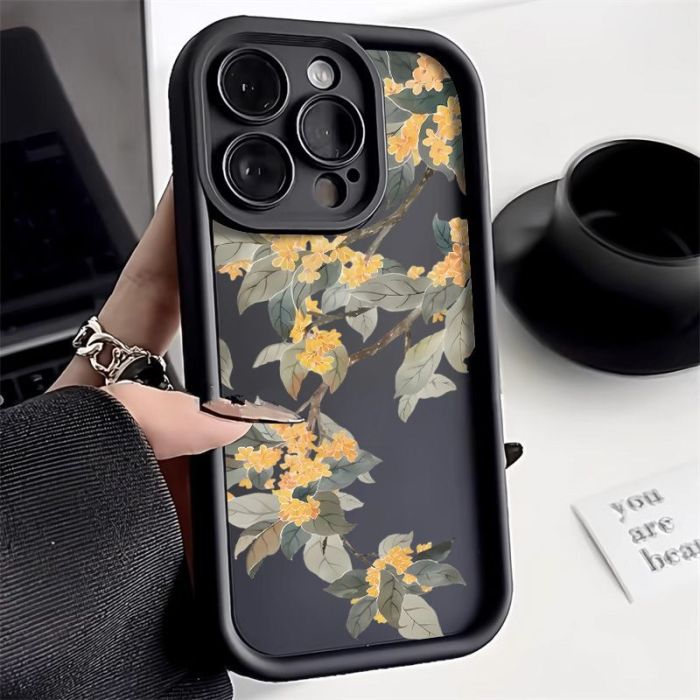 For iPhone 17 Air 17 Pro Max 16 15 14 13 12 11 8 Phone Case Flowers Trendy Case