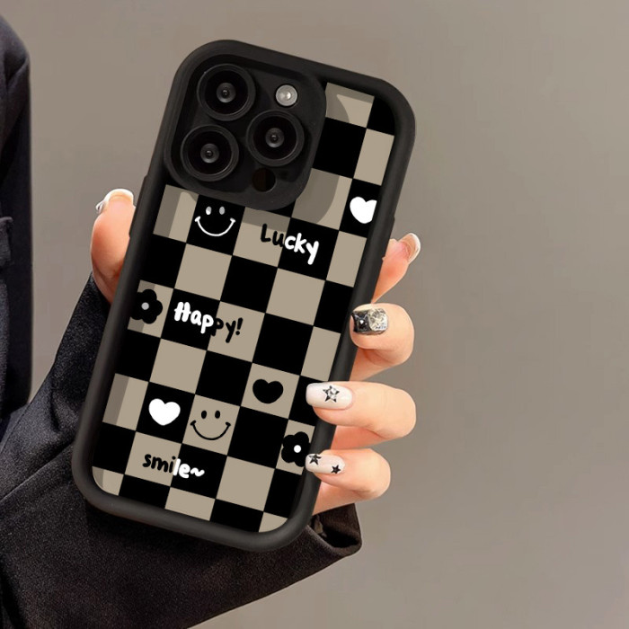 For iPhone 17 Air 17 Pro Max 16 15 14 13 12 11 8 XS Phone Case  Love Smiley Face