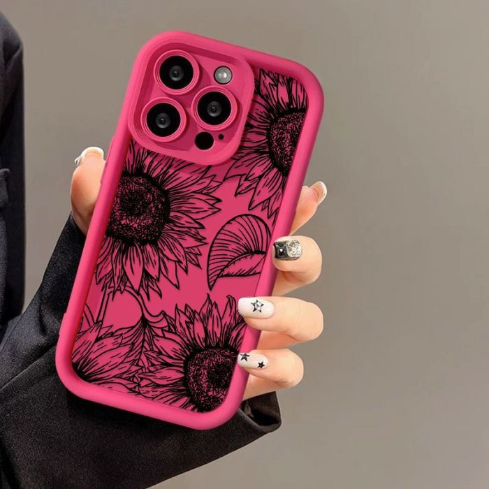 For iPhone 17 Air 17 Pro Max 16 15 14 13 12 11 XR 7 8 Phone Case Sunflower Cover