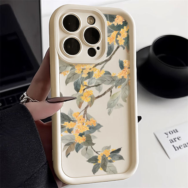For iPhone 17 Air 17 Pro Max 16 15 14 13 12 11 8 Phone Case Flowers Trendy Case