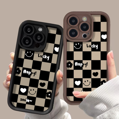 For iPhone 17 Air 17 Pro Max 16 15 14 13 12 11 8 XS Phone Case  Love Smiley Face