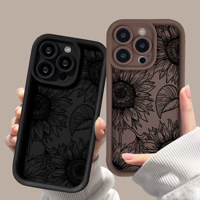For iPhone 17 Air 17 Pro Max 16 15 14 13 12 11 XR 7 8 Phone Case Sunflower Cover