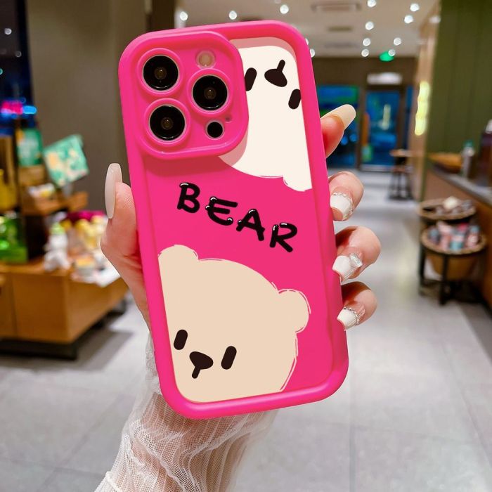 For iPhone 17 Air 17 Pro Max 16 15 14 13 12 11 XR 8 XS Phone Case Cute Bear New