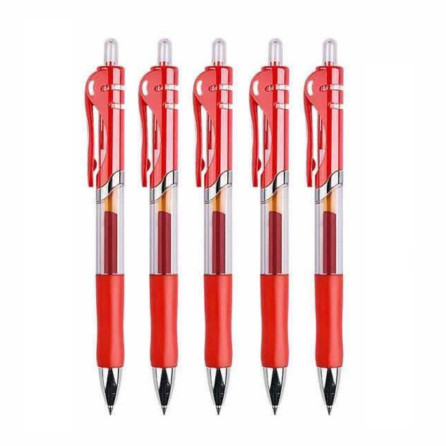 1Pcs Office Supplies Pet Press Neutral Pen Student Stationery Blue Red Black Redlearning Supplies Signature pen