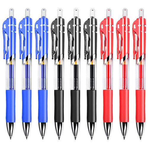 1Pcs Office Supplies Pet Press Neutral Pen Student Stationery Blue Red Black Redlearning Supplies Signature pen
