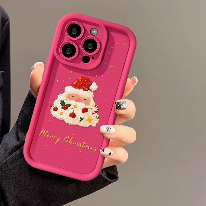 For iPhone 17 Air 17 Pro Max 16 15 14 13 12 11 XR 7 Phone Case Cute Santa Claus