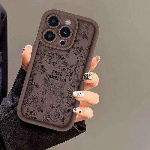 For iPhone 17 Air 17 Pro Max 16 15 14 13 12 11 XR 7 8 XS Phone Case Retro Camellia