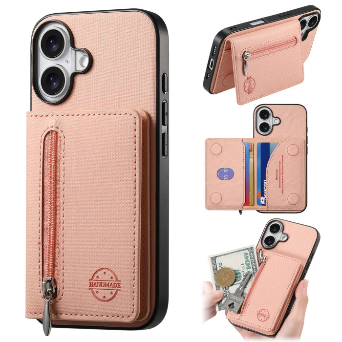 For iPhone 17 Air 17 16 Pro Max 15 14 13 12 11 XR 7 XS Phone Case bracket Leathe