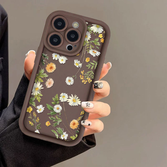 For iPhone 17 Air 17 Pro Max 16 15 14 13 12 11 XR 7 8 XS Phone Case Chrysanthemum