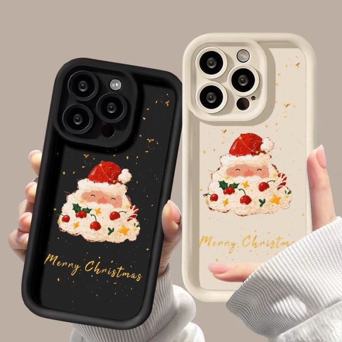 For iPhone 17 Air 17 Pro Max 16 15 14 13 12 11 XR 7 Phone Case Cute Santa Claus