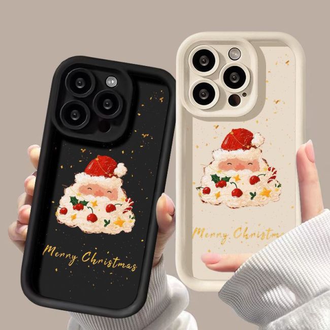 For iPhone 17 Air 17 Pro Max 16 15 14 13 12 11 XR 7 Phone Case Cute Santa Claus