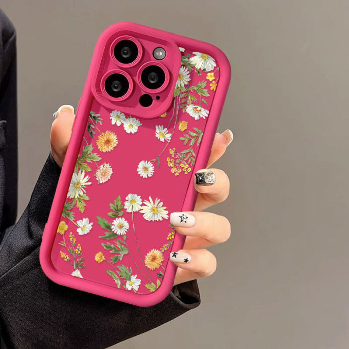 For iPhone 17 Air 17 Pro Max 16 15 14 13 12 11 XR 7 8 XS Phone Case Chrysanthemum