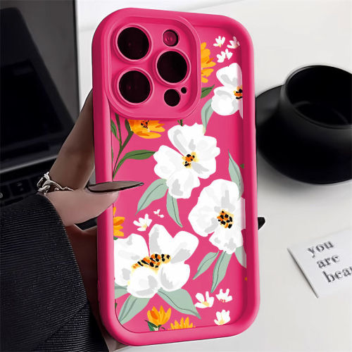 For iPhone 17 Air 17 Pro Max 16 15 14 13 12 11 XR 8 XS Phone Case Fresh Flowers