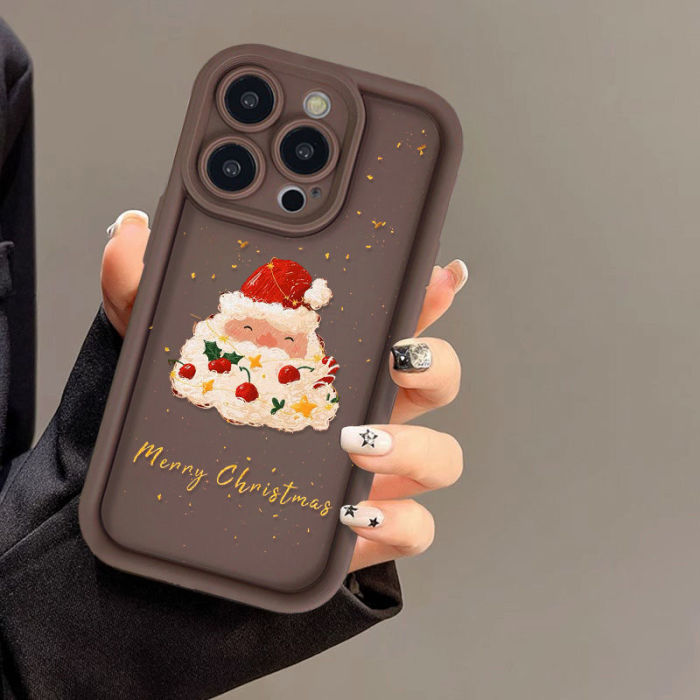 For iPhone 17 Air 17 Pro Max 16 15 14 13 12 11 XR 7 Phone Case Cute Santa Claus