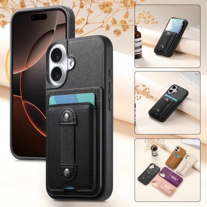For iPhone 17 Air 17 16 Pro Max 15 14 13 12 11 XR 7 XS Phone Leather wallet Case