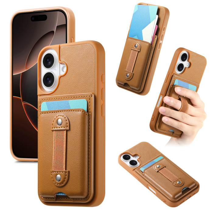 For iPhone 17 Air 17 16 Pro Max 15 14 13 12 11 XR 7 XS Phone Leather wallet Case