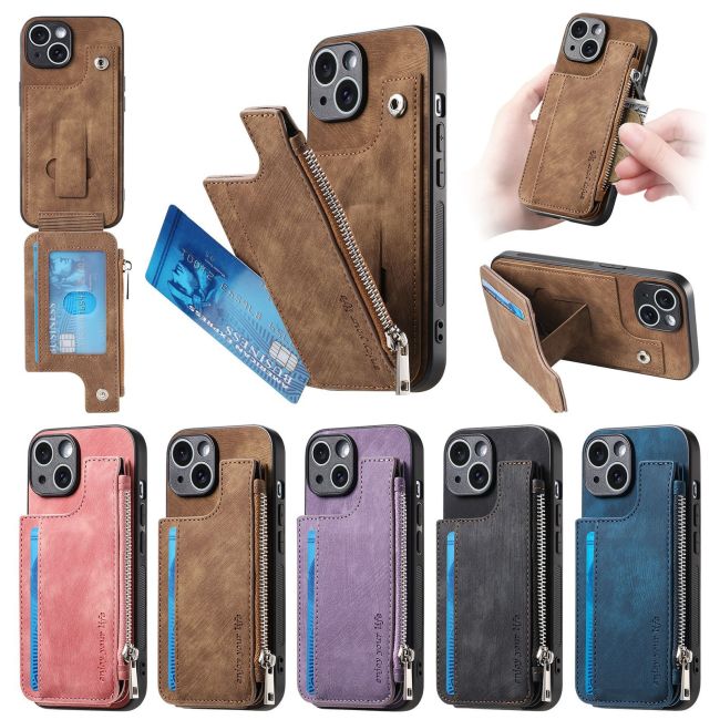 For iPhone 17 Air 17 16 Pro Max 15 14 12 11 13 XR 7 XS Phone Case wallet Leather