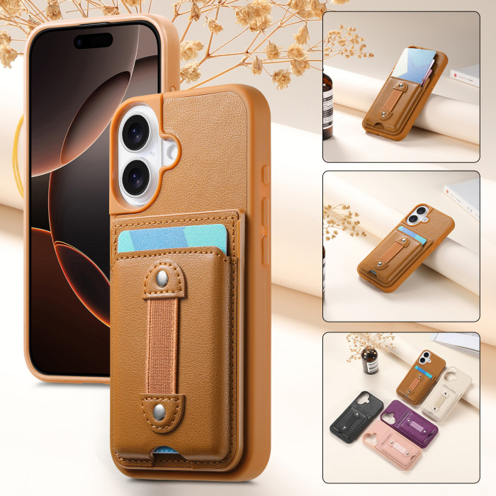 For iPhone 17 Air 17 16 Pro Max 15 14 13 12 11 XR 7 XS Phone Leather wallet Case