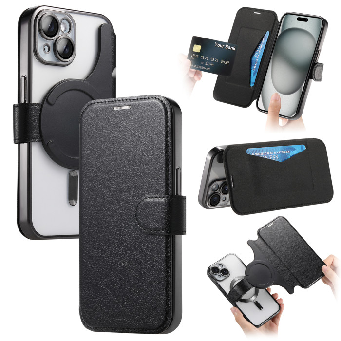 For iPhone 17 Air 17 16 Pro Max 15 13 12 14 11 XR 7 XS Phone Case wallet Leather