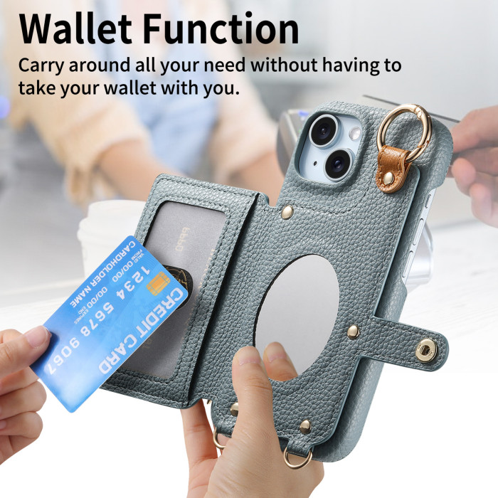 For iPhone 17 Air 17 16 Pro Max 15 14 13 12 11 XR 7 XS Phone Case Leather wallet