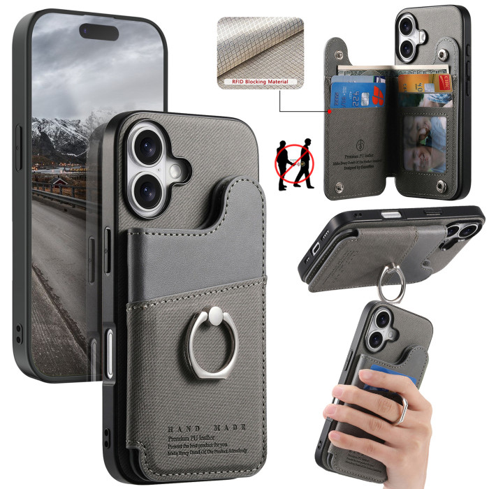 For iPhone 17 Air 17 16 Pro Max 15 13 12 11 14 XR 7 XS Phone Case wallet Leather