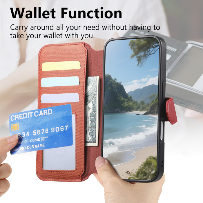For iPhone 17 Air 17 16 Pro Max 15 14 13 12 11 XR 7 XS Phone Case wallet Leathe