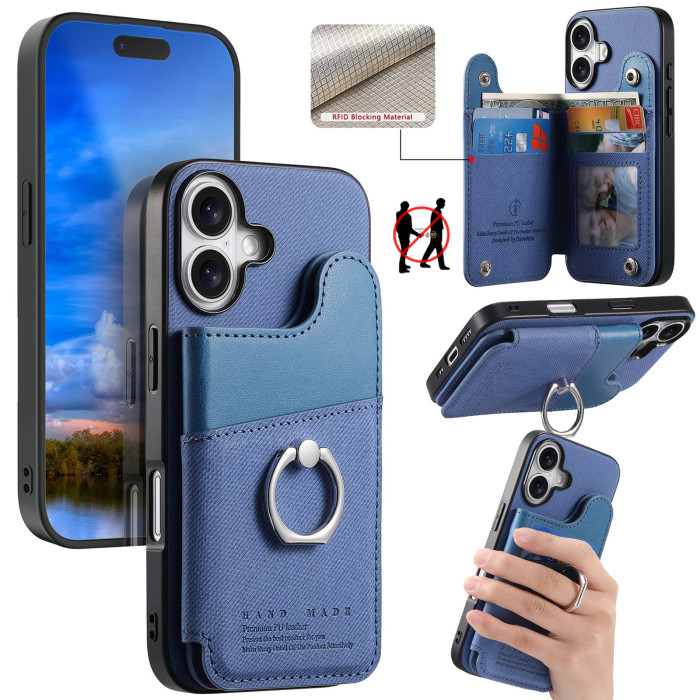 For iPhone 17 Air 17 16 Pro Max 15 13 12 11 14 XR 7 XS Phone Case wallet Leather