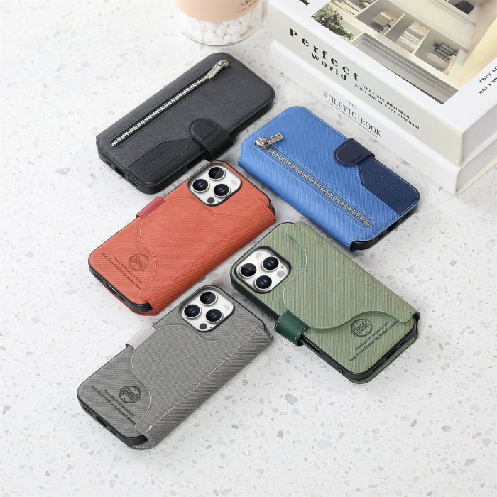 For iPhone 17 Air 17 16 Pro Max 15 14 13 12 11 XR 7 XS Phone Case wallet Leathe
