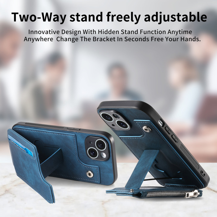 For iPhone 17 Air 17 16 Pro Max 15 14 12 11 13 XR 7 XS Phone Case wallet Leather