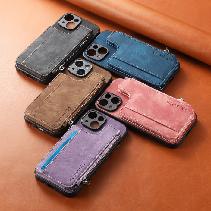 For iPhone 17 Air 17 16 Pro Max 15 14 12 11 13 XR 7 XS Phone Case wallet Leather
