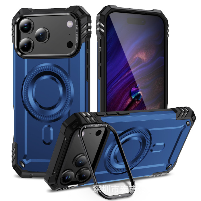 For iPhone 17 Air 17 16 Pro Max 15 14 13 12 11 Phone Case Magnetic Lens Bracket