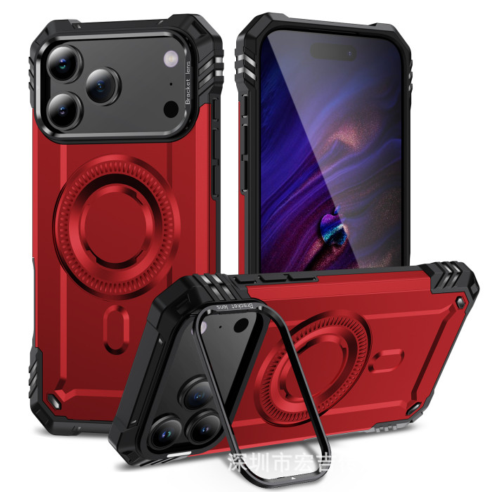 For iPhone 17 Air 17 16 Pro Max 15 14 13 12 11 Phone Case Magnetic Lens Bracket