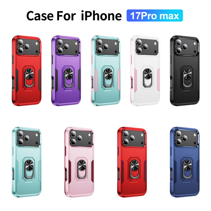 For iPhone 17 Air 17 16 Pro Max 15 14 13 12 11 7 8 XR XS Phone Case Ring Bracket