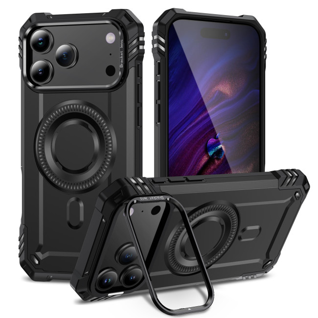 For iPhone 17 Air 17 16 Pro Max 15 14 13 12 11 Phone Case Magnetic Lens Bracket