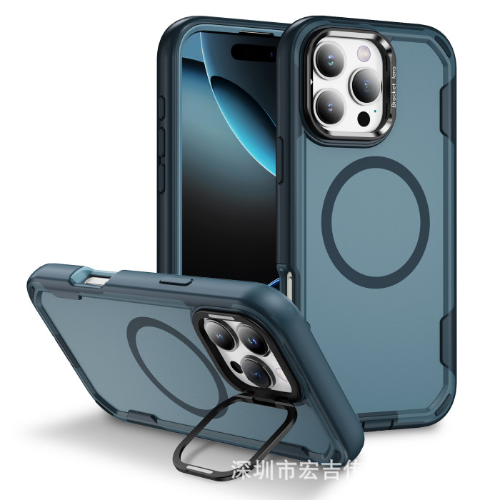 For iPhone 17 Air 17 16 Pro Max 15 14 13 12 11 Phone Case Magnetic Lens Bracket