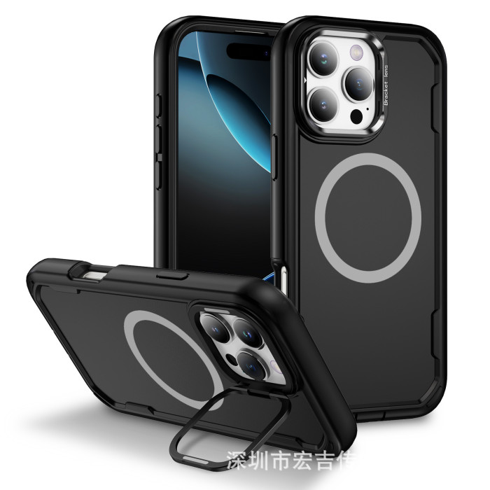 For iPhone 17 Air 17 16 Pro Max 15 14 13 12 11 Phone Case Magnetic Lens Bracket