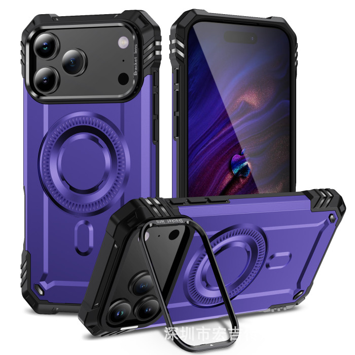 For iPhone 17 Air 17 16 Pro Max 15 14 13 12 11 Phone Case Magnetic Lens Bracket
