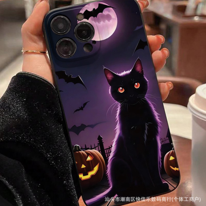 For iPhone 17 Air 17 16 Pro Max 15 14 13 12 11 XR XS Phone Case Skull Halloween