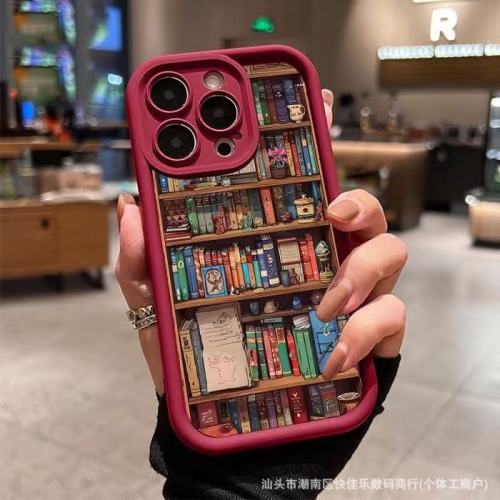For iPhone 17 Air 17 16 Pro Max 15 14 13 12 11 8 XR XS Phone Case Library Books