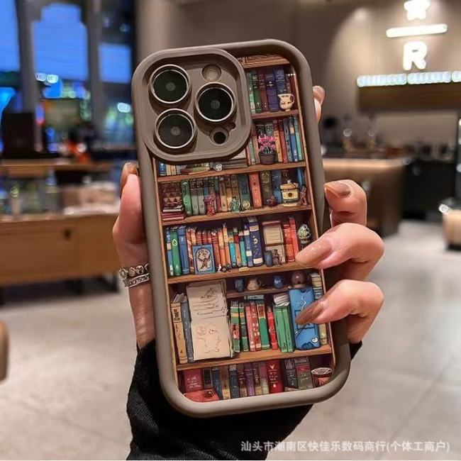 For iPhone 17 Air 17 16 Pro Max 15 14 13 12 11 8 XR XS Phone Case Library Books