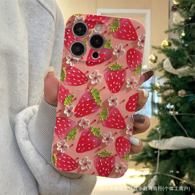 For Apple iPhone 17 Air 17 16 Pro Max 15 14 13 12 11 XR 7 8 XS Phone Case Cherry