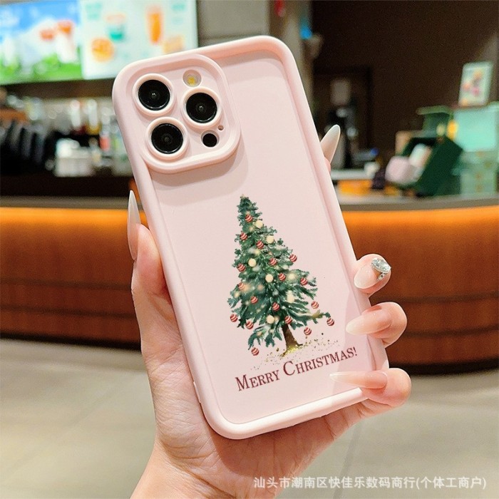For Apple iPhone 17 Air 17 16 Pro Max 15 14 13 12 11 7 Phone Case Christmas Tree