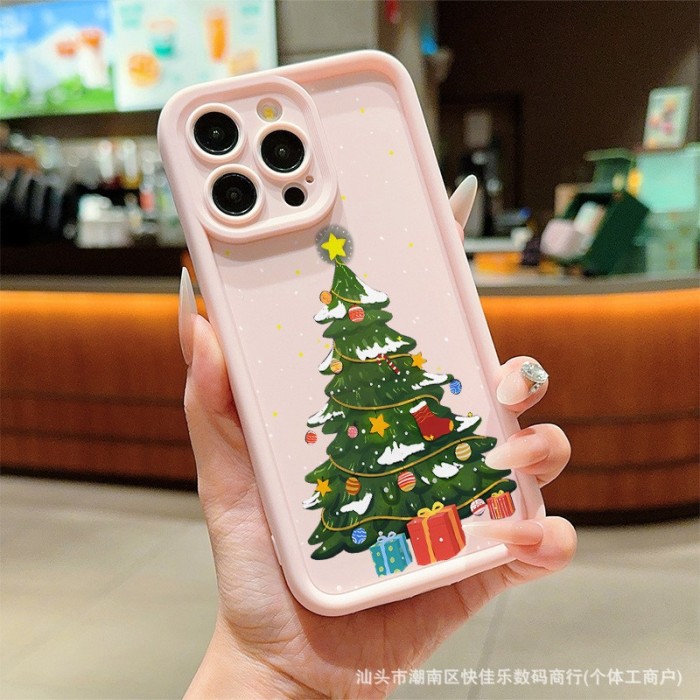 For Apple iPhone 17 Air 17 16 Pro Max 15 14 13 12 11 7 Phone Case Christmas Tree