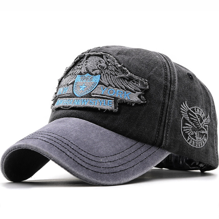 Adjustable Washed Denim Baseball Cap Sun-Proof Cycling Sports Visor Travel Casual Hat