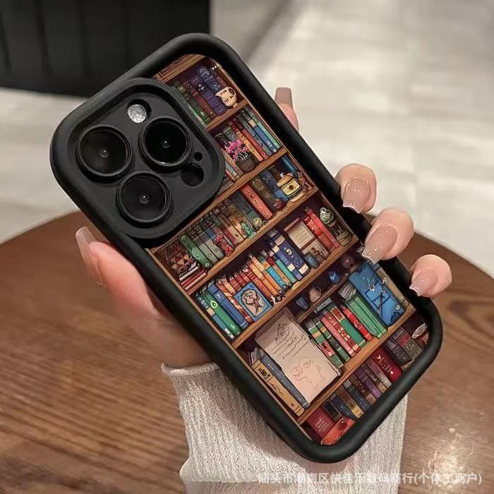 For iPhone 17 Air 17 16 Pro Max 15 14 13 12 11 8 XR XS Phone Case Library Books