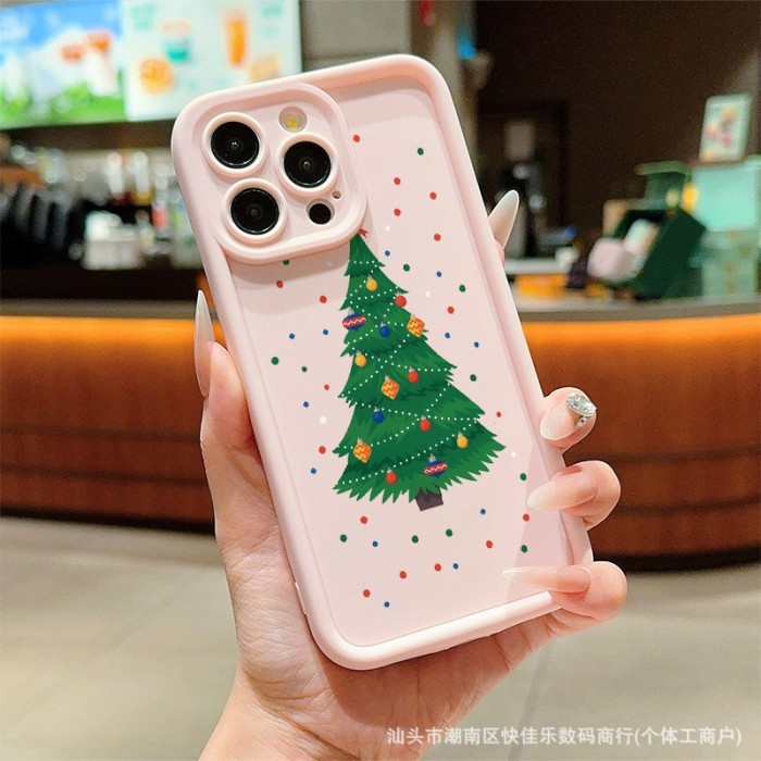 For Apple iPhone 17 Air 17 16 Pro Max 15 14 13 12 11 7 Phone Case Christmas Tree