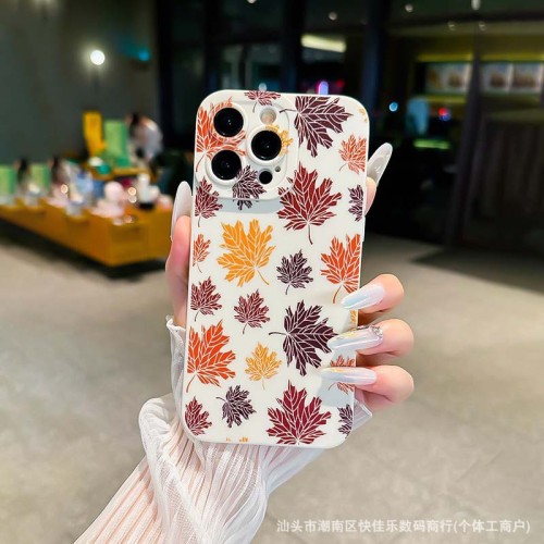 For Apple iPhone 17 Air 17 16 Pro Max 15 14 13 12 11 XR XS 8 Phone Case Art Leaf