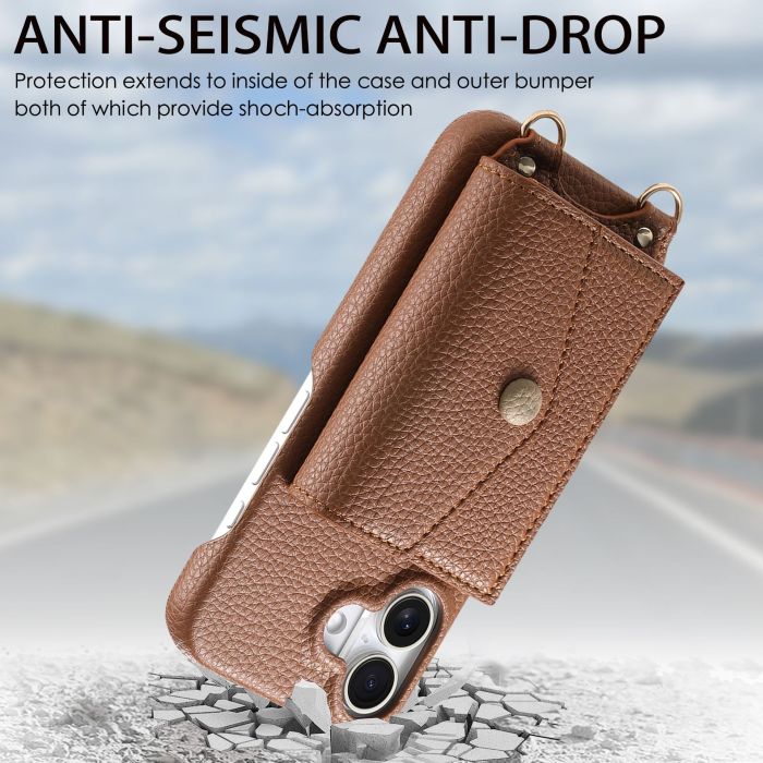 For iPhone 17 Air 16 17 Pro Max 15 14 13 12 11 XR 7 XS Phone Case wallet Leather